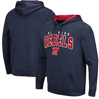 Men's Colosseum Navy Ole Miss Rebels Resistance Pullover Hoodie