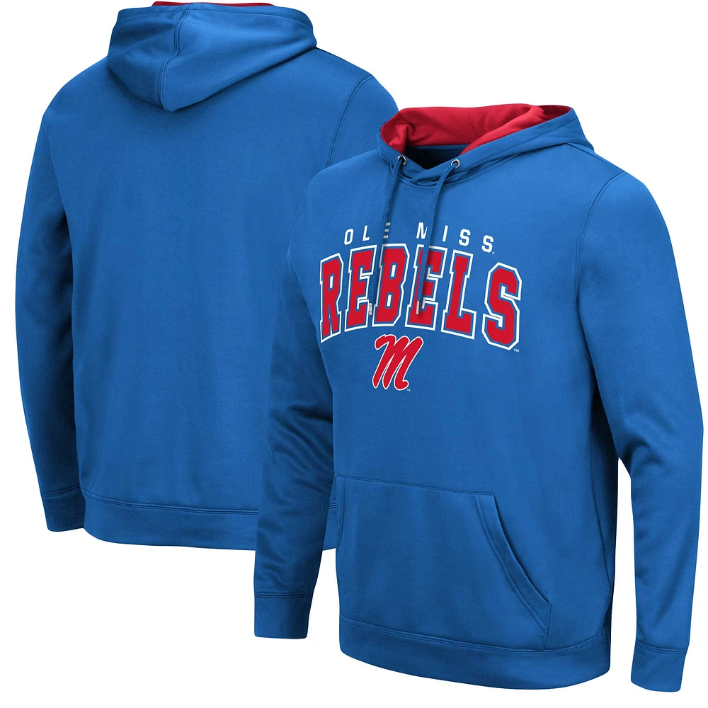 Men's Colosseum Powder Blue Ole Miss Rebels Resistance Pullover Hoodie