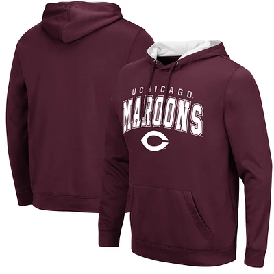 Men's Colosseum Maroon UChicago Maroons Resistance Pullover Hoodie