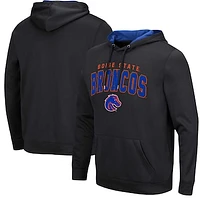 Men's Colosseum Black Boise State Broncos Resistance Pullover Hoodie