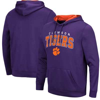 Men's Colosseum Purple Clemson Tigers Resistance Pullover Hoodie