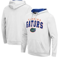 Men's Colosseum White Florida Gators Resistance Pullover Hoodie