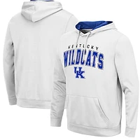 Men's Colosseum White Kentucky Wildcats Resistance Pullover Hoodie