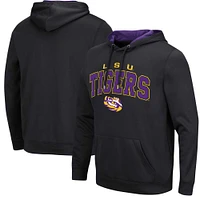 Men's Colosseum Black LSU Tigers Resistance Pullover Hoodie