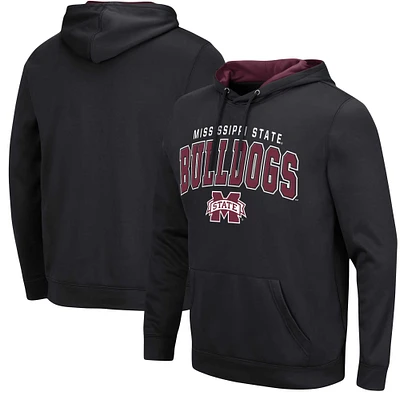 Men's Colosseum Black Mississippi State Bulldogs Resistance Pullover Hoodie