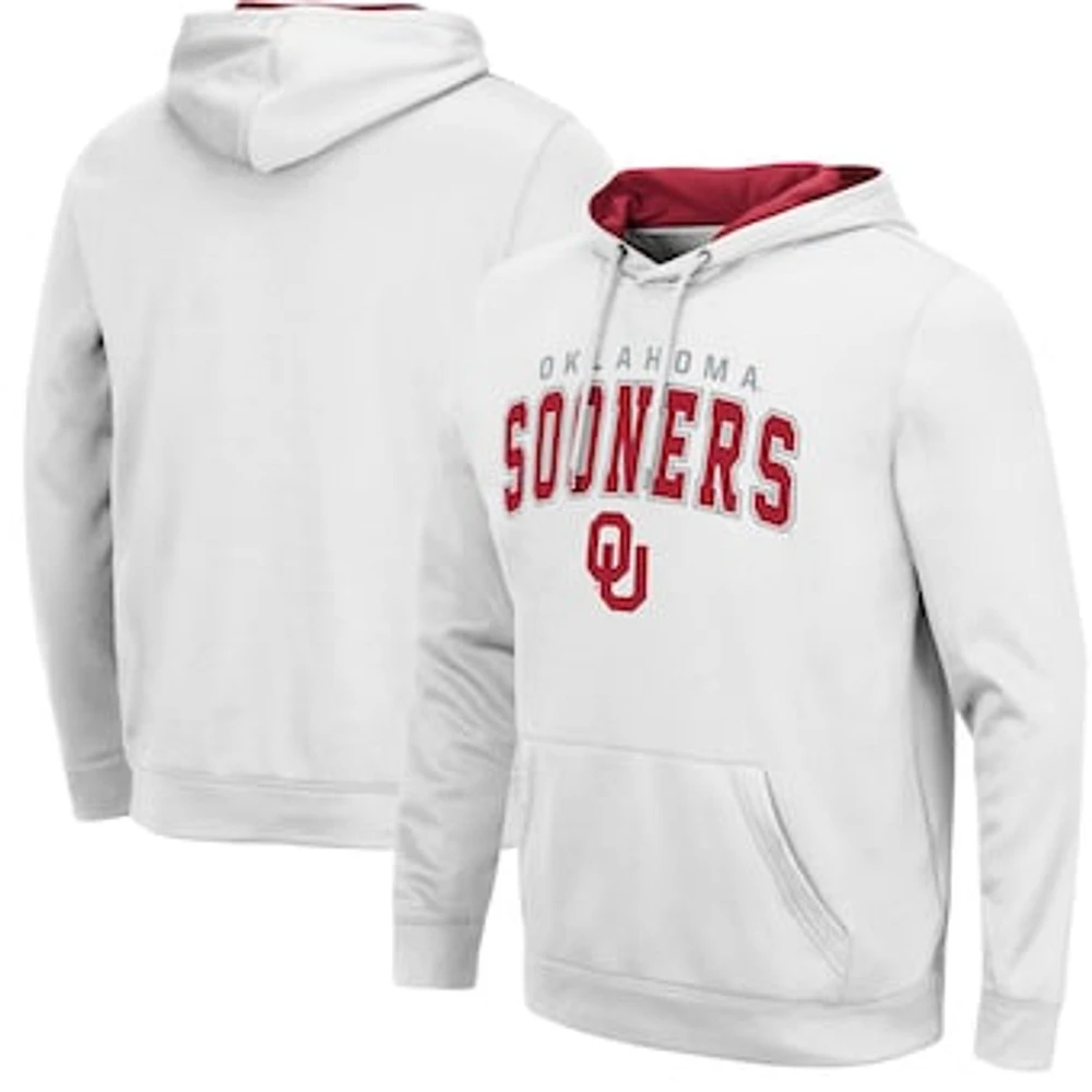 Men's Colosseum White Oklahoma Sooners Resistance Pullover Hoodie