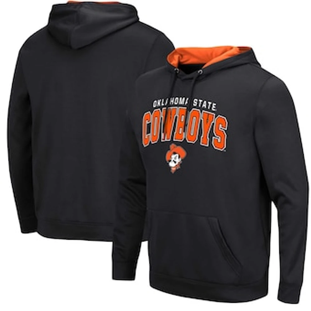 Men's Colosseum Black Oklahoma State Cowboys Resistance Pullover Hoodie