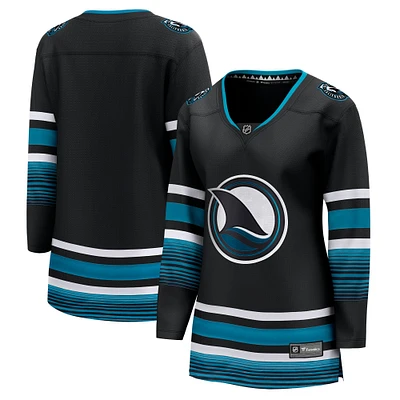 Women's Fanatics Black San Jose Sharks Alternate Premier Breakaway Jersey