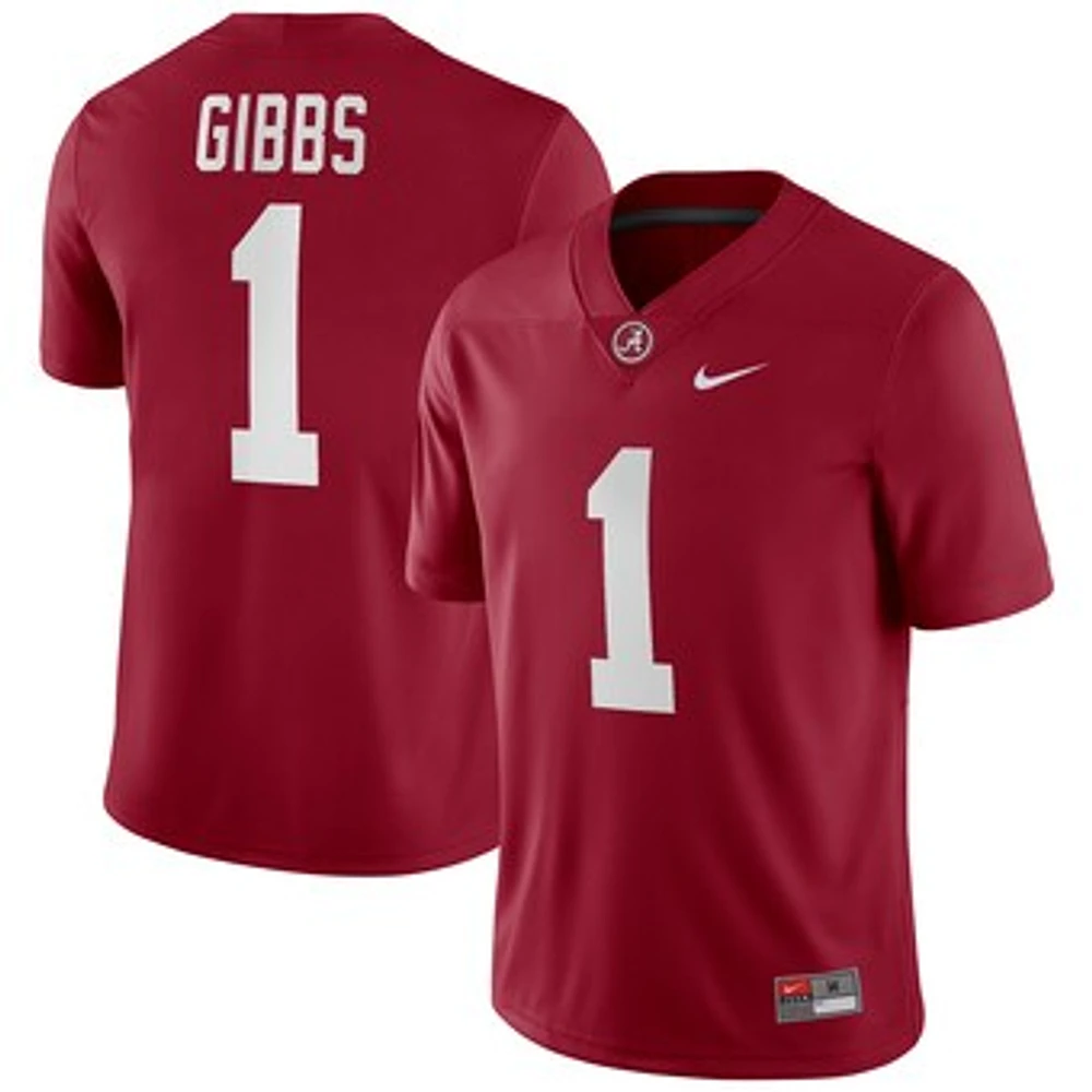 Men's Nike Jahmyr Gibbs Crimson Alabama Tide Player Game Jersey