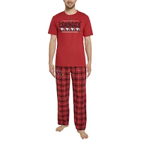 Men's Concepts Sport Cardinal/Black Arizona Cardinals Arctic T-Shirt & Flannel Pants Sleep Set