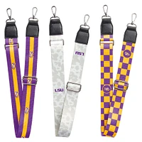 LSU Tigers 3-Pack Bag Strap Set