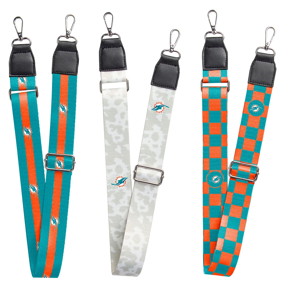 Miami Dolphins 3-Pack Bag Strap Set