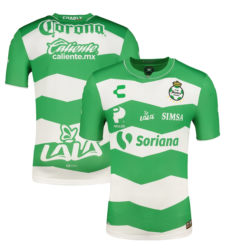 Men's Charly  White Santos Laguna 2023/24 Home Authentic Jersey