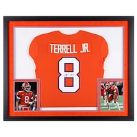 A.J. Terrell Clemson Tigers Autographed Framed Player-Issued Orange Nike Jersey from the 2019 NCAA Football Season