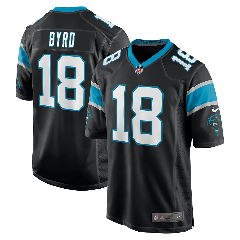 Men's Nike Damiere Byrd Black Carolina Panthers Game Player Jersey