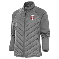 Women's Antigua Steel Minnesota Twins Altitude Full-Zip Jacket