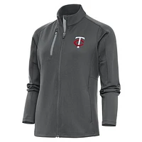 Women's Antigua Pewter Minnesota Twins Generation Full-Zip Jacket
