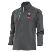 Women's Antigua Pewter Minnesota Twins Generation Full-Zip Jacket