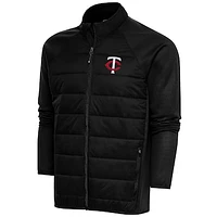 Men's Antigua  Black Minnesota Twins Altitude Full-Zip Jacket