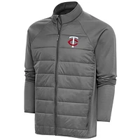 Men's Antigua  Steel Minnesota Twins Altitude Full-Zip Jacket