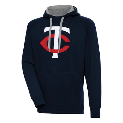 Men's Antigua  Navy Minnesota Twins Victory Pullover Hoodie