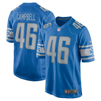 Men's Nike Jack Campbell Blue Detroit Lions  Game Jersey
