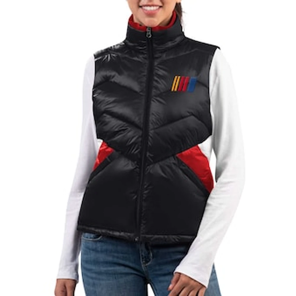 Women's G-III 4Her by Carl Banks Black NASCAR Merchandise Versatile Full-Zip Puffer Vest