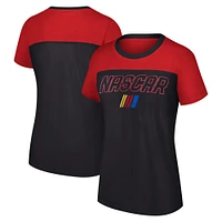 Women's G-III 4Her by Carl Banks Black NASCAR Merchandise Cheer Color Blocked T-Shirt