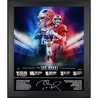 Tom Brady New England Patriots & Tampa Bay Buccaneers Autographed Framed 20" x 24" Career Collage Photograph