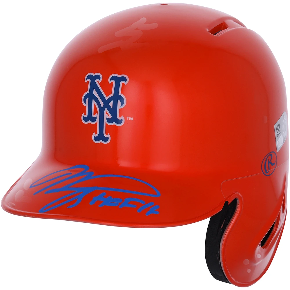 Mike Piazza New York Mets Autographed Alternate Chrome Mini Batting Helmet with "HOF 16" Inscription - Fanatics Exclusive