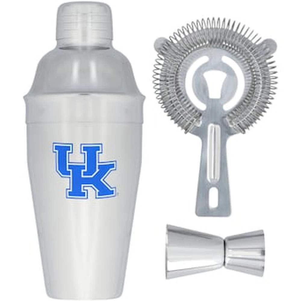 The Memory Company Kentucky Wildcats Stainless Steel Shaker, Strainer & Jigger Set