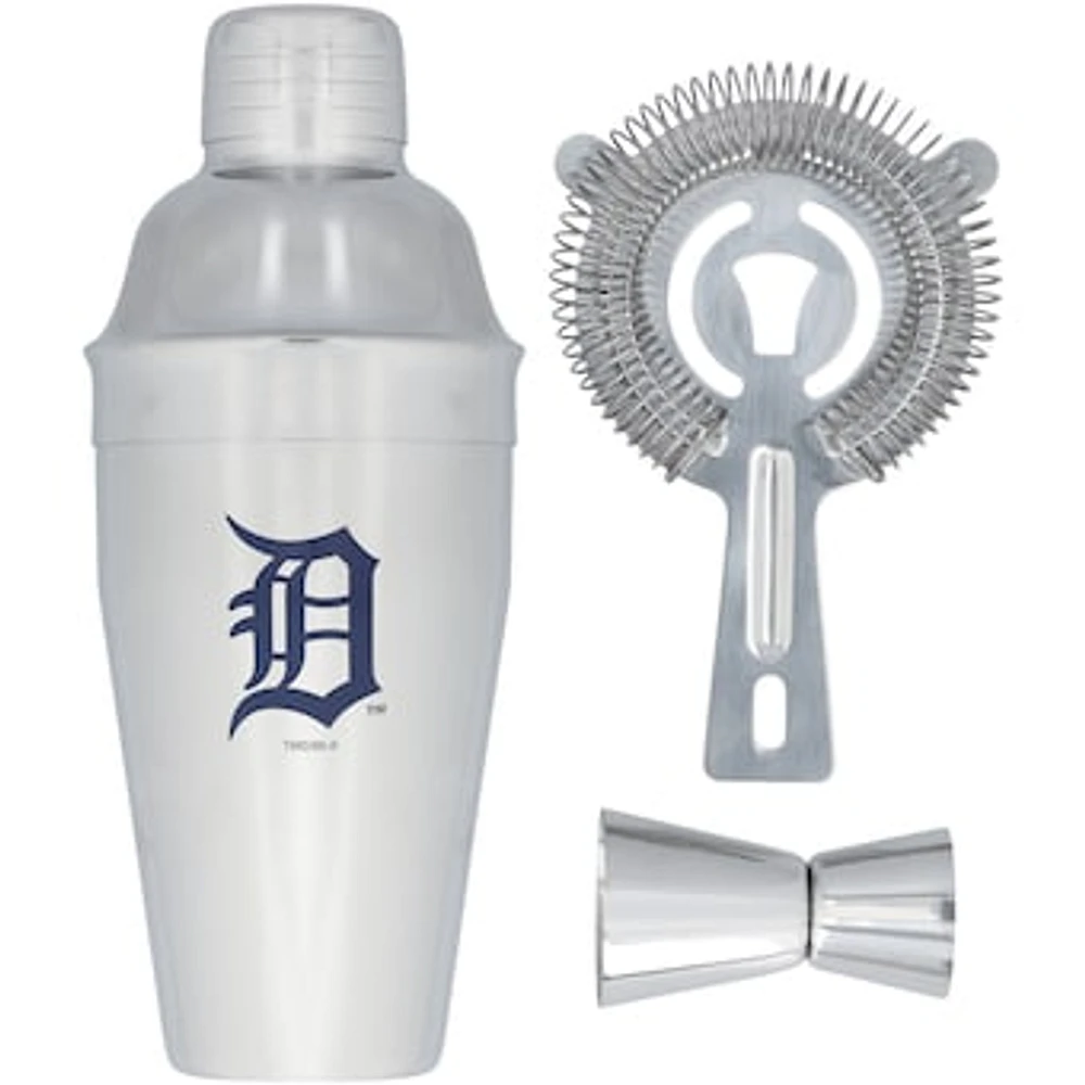 The Memory Company Detroit Tigers Stainless Steel Shaker, Strainer & Jigger Set