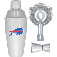 The Memory Company Buffalo Bills Stainless Steel Shaker, Strainer & Jigger Set