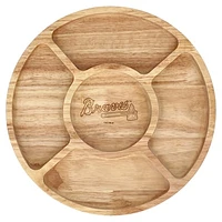 The Memory Company Atlanta Braves Wood Chip & Dip Serving Tray