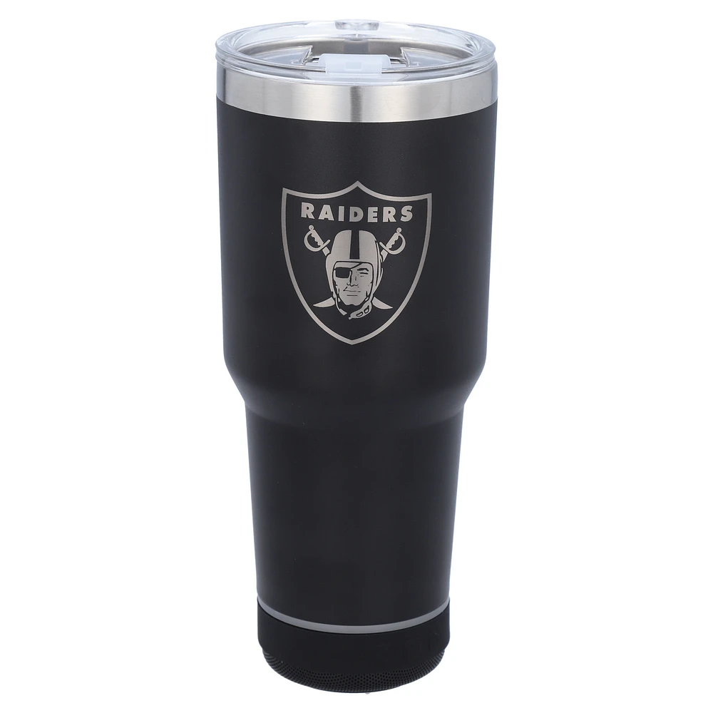 The Memory Company Las Vegas Raiders 30oz. Stainless Steel LED Bluetooth Tumbler