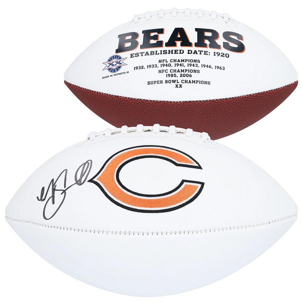 Noah Sewell Chicago Bears Autographed White Panel Football