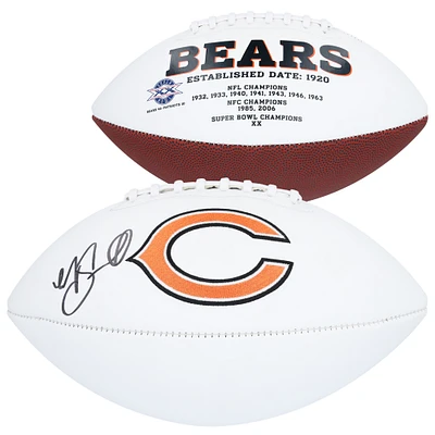 Noah Sewell Chicago Bears Autographed White Panel Football