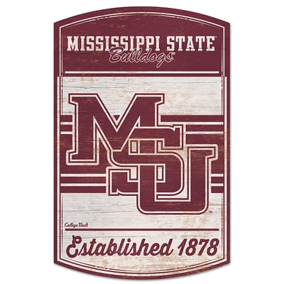 WinCraft Mississippi State Bulldogs College Vault 11" x 17" Wood Sign