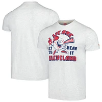 Men's Homage Gray Cleveland Guardians Doodle Collection We Are Tri-Blend T-Shirt