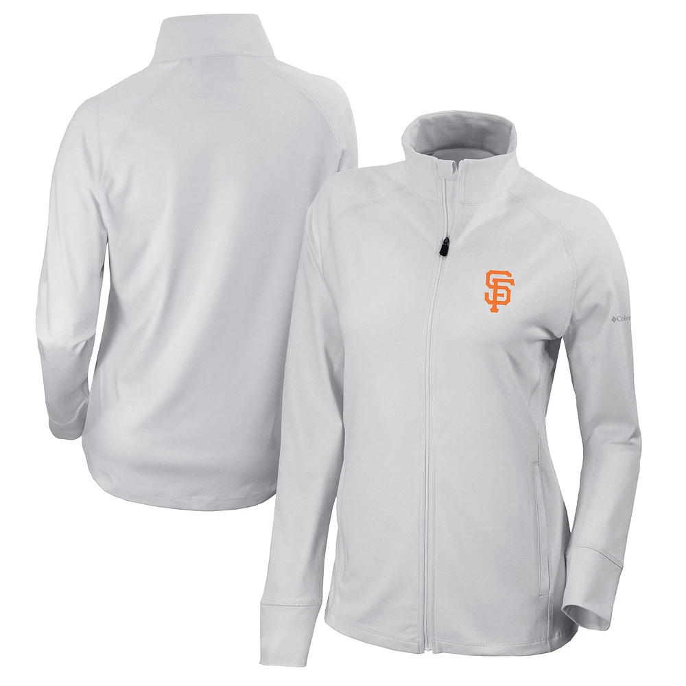 Women's Columbia White San Francisco Giants Omni-Wick Greenkeeper Full-Zip Jacket