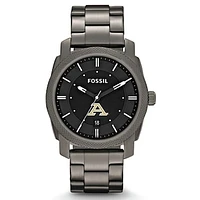 Men's Fossil  Gray Akron Zips Machine Smoke Stainless Steel Watch
