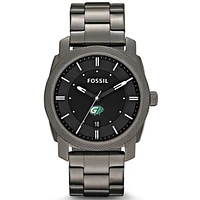 Men's Fossil  Gray Georgia Gwinnett Grizzlies Machine Smoke Stainless Steel Watch