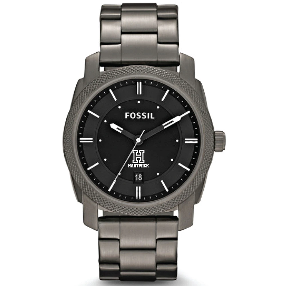 Men's Fossil Gray Hartwick College Hawks Machine Smoke Stainless Steel Watch