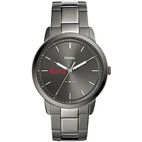 Men's Fossil  Gray Bard College Raptors Minimalist Three-Hand Smoke Watch