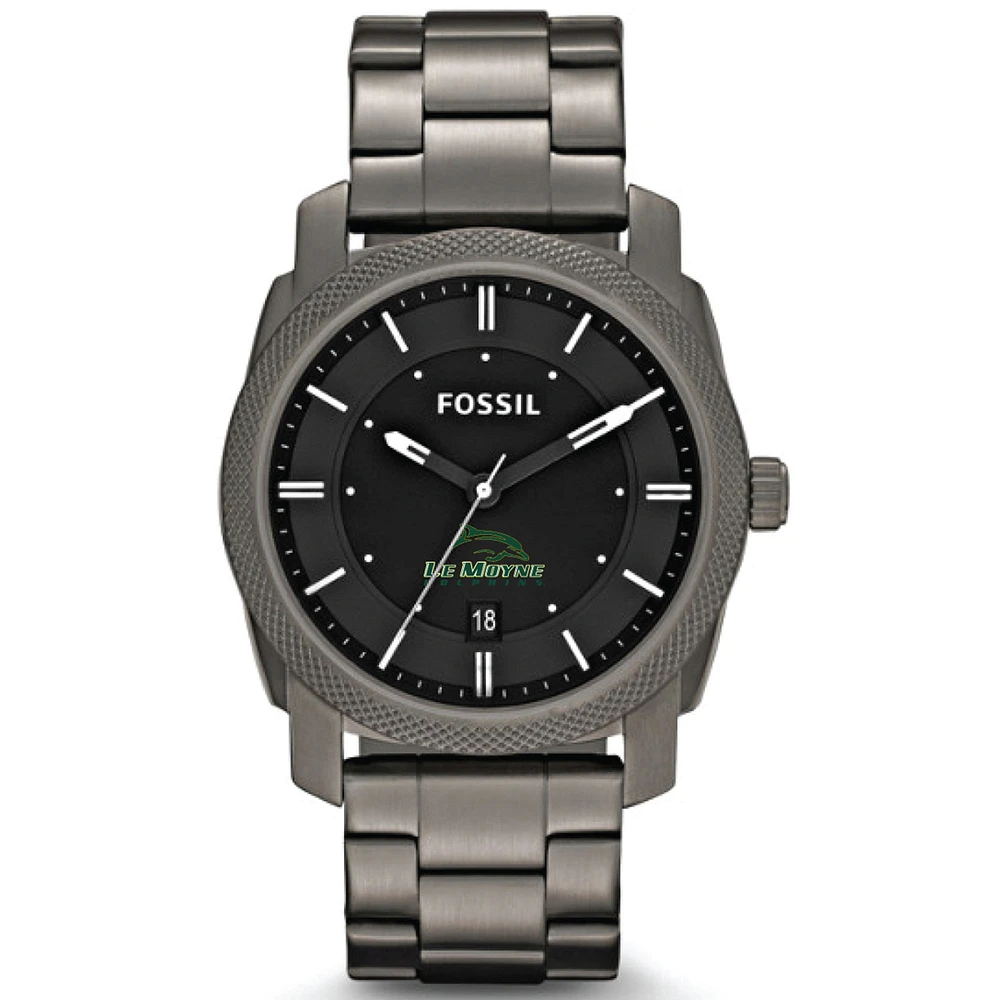 Men's Fossil Gray Le Moyne Dolphins Machine Smoke Stainless Steel Watch