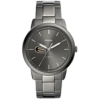 Men's Fossil  Gray Emporia State Hornets Minimalist Three-Hand Smoke Watch