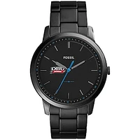 Men's Fossil  Black Dallas Baptist Patriots Minimalist Slim Stainless Steel Watch