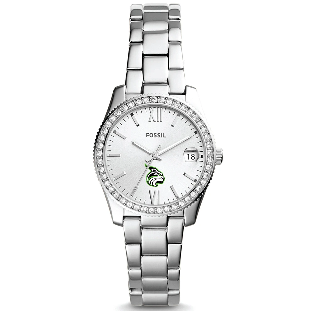 Women's Fossil Silver Lesley Lynx Scarlette Mini Three-Hand Date Watch