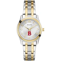 Women's Bulova  Silver/Gold Benedictine Eagles Two-Tone Stainless Steel Watch
