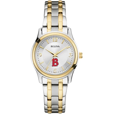 Women's Bulova  Silver/Gold Benedictine Eagles Two-Tone Stainless Steel Watch